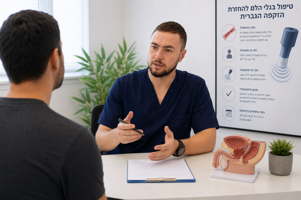 5 שאלות שגברים שואלים לפני טיפול לזקפה – ותשובות כנות