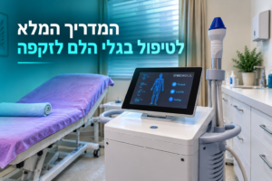 מכשיר לטיפול בגלי הלם לזקפה בחדר הטיפולים במרפאת לוטוס